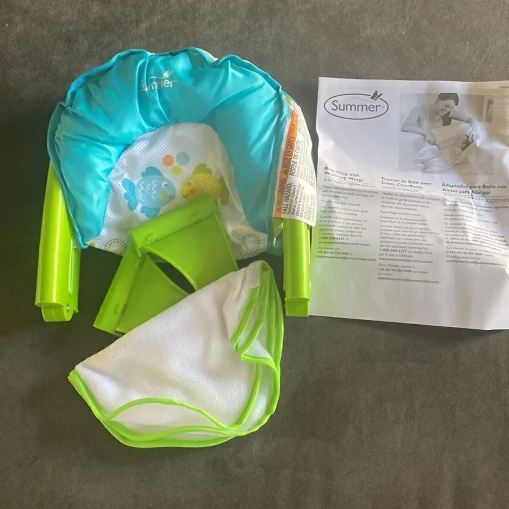 Baby Infant Summer Bath Sling with Warming Wings NEW